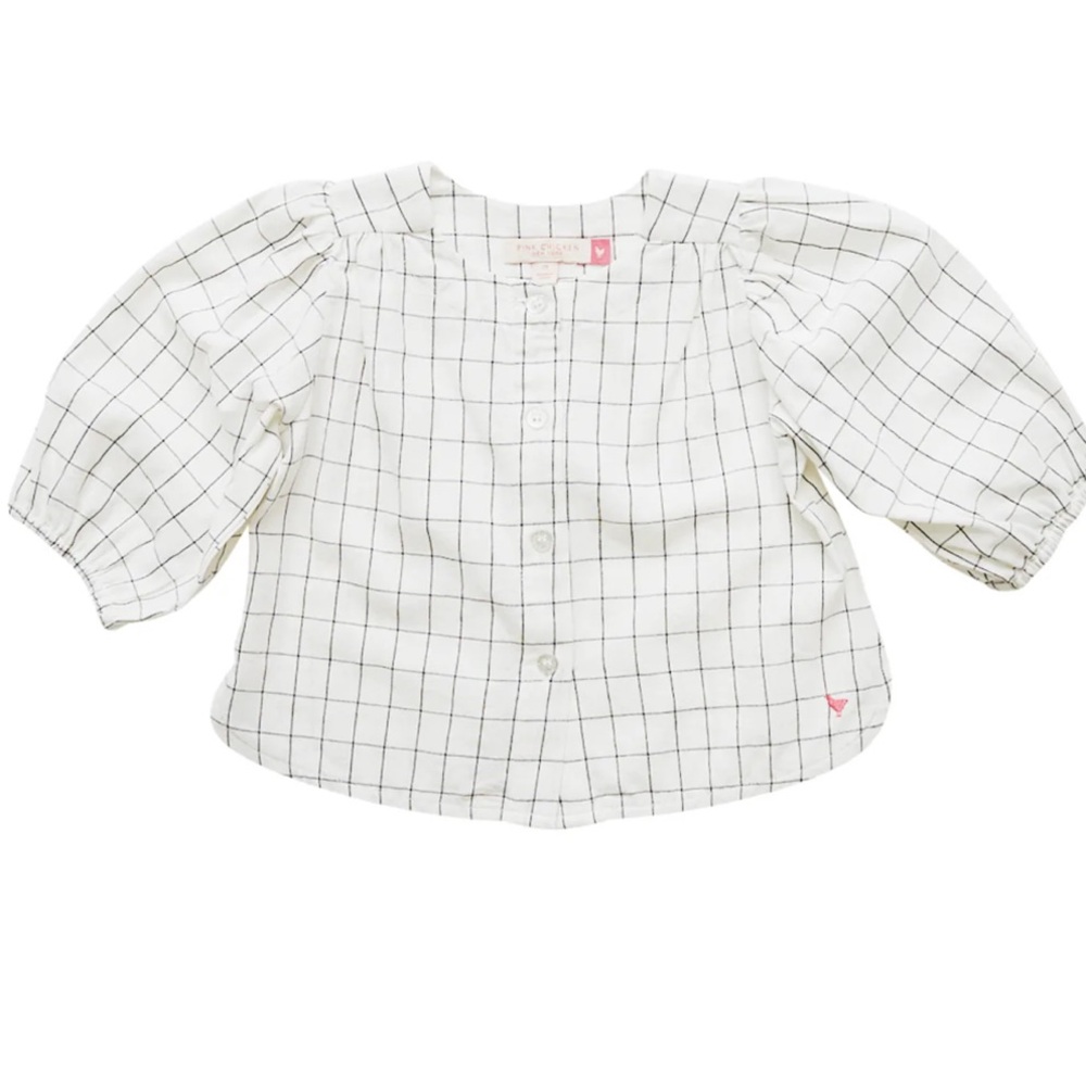 Pink Chicken - Girls Brooke Top in Windowpane!